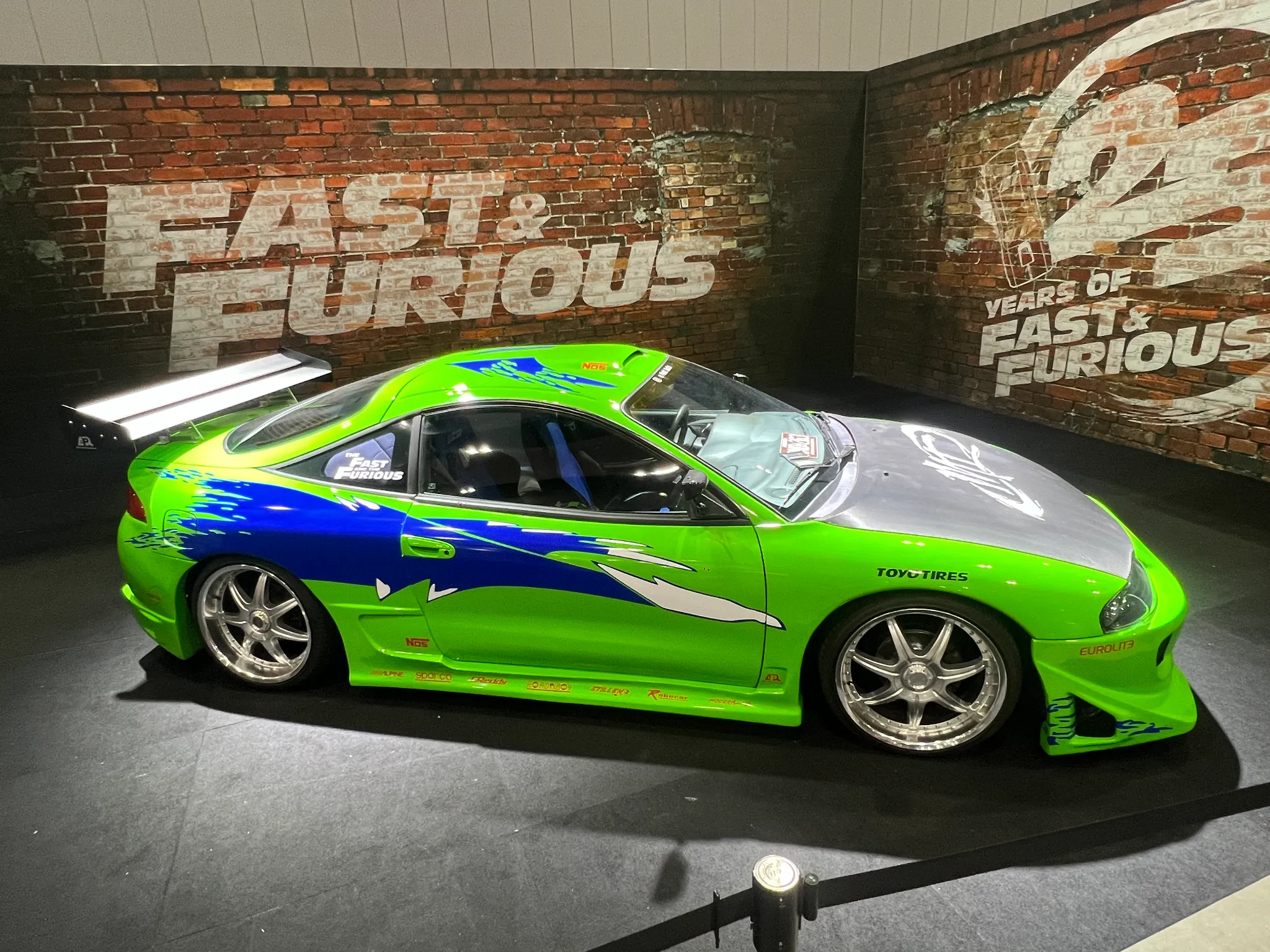 Green Mitsubishi Eclipse Fast and Furious style car at Melbourne Motor Show 2026
