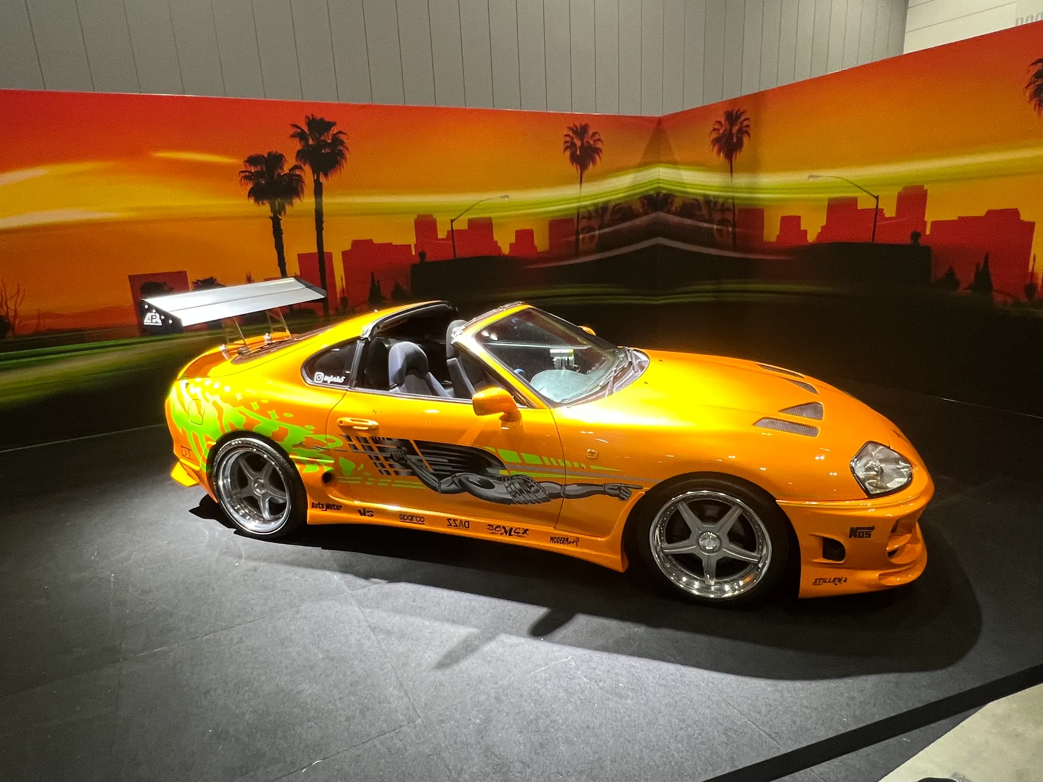 Orange Toyota Supra Fast and Furious style car at Melbourne Motor Show 2026