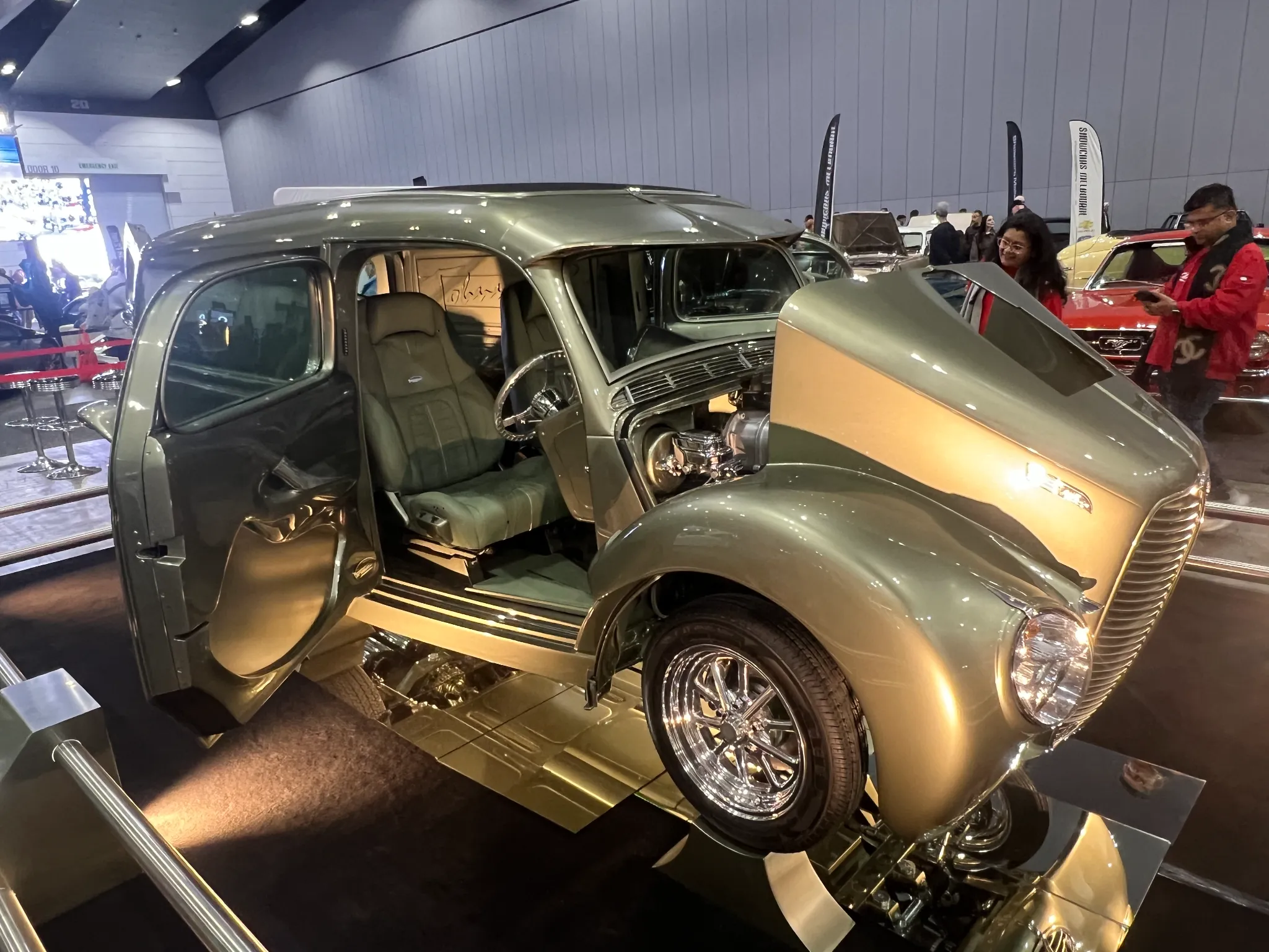 Gold custom hotrod at Melbourne Motor Show 2026