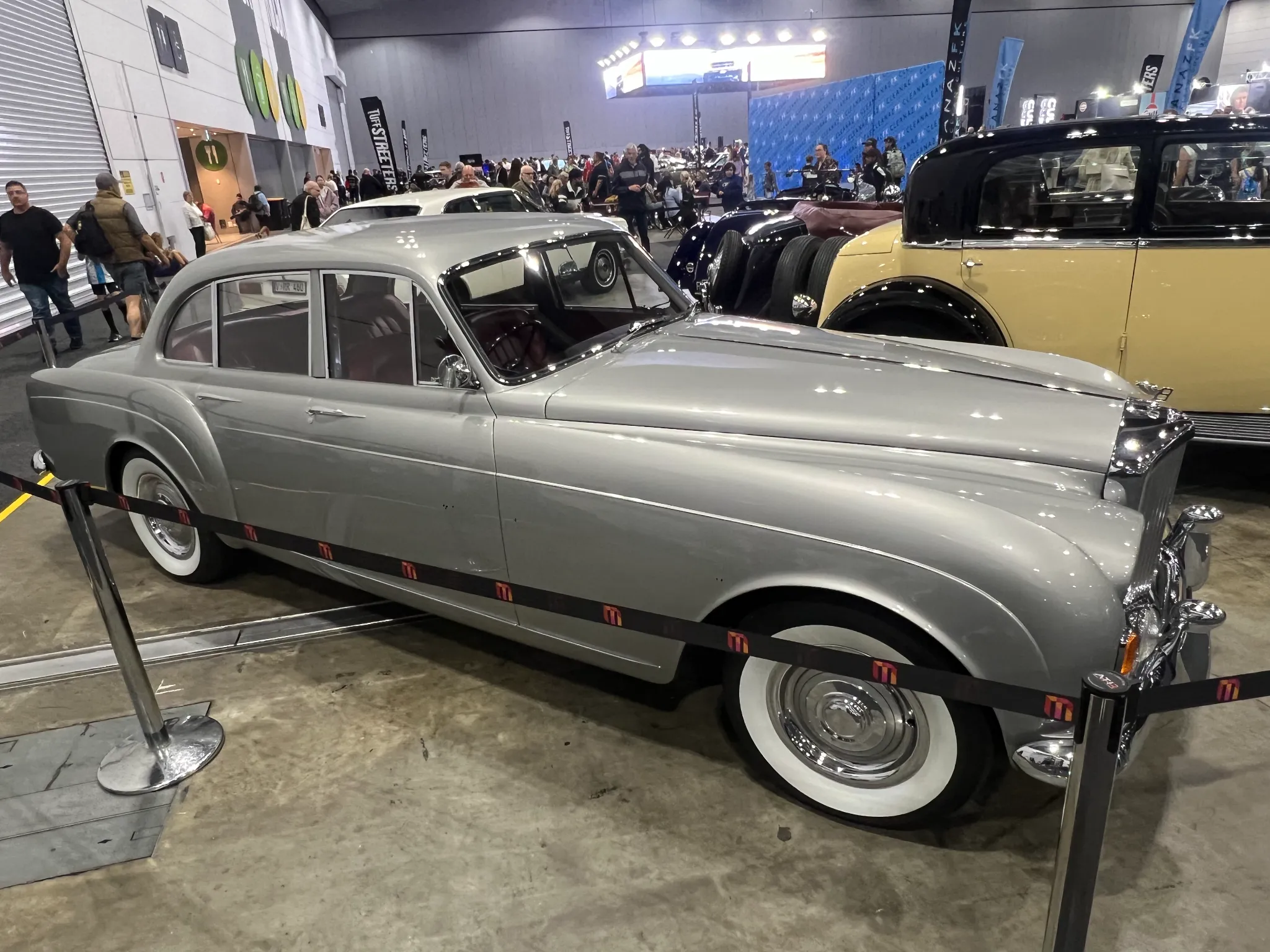 Silver classic Rolls-Royce at Melbourne Motor Show 2026